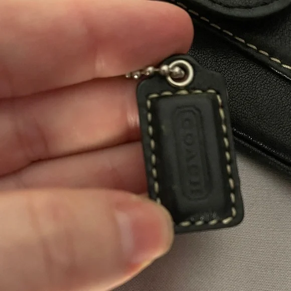 Coach Black Leather Wristlet with Buckle Detail Coach Wristlet - Picture 2 of 5